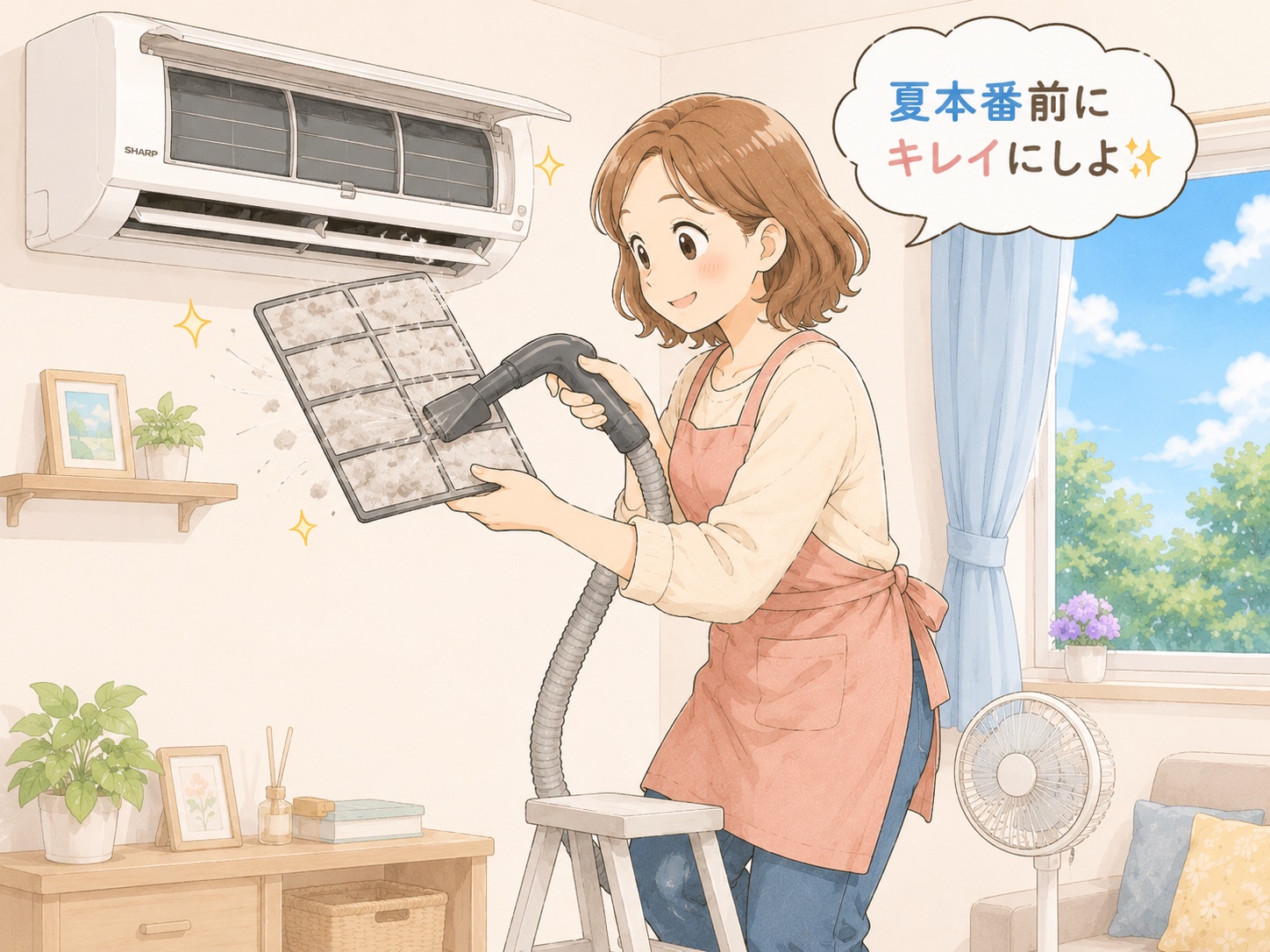 夏本番前にやっておきたい！エアコン掃除と点検 5ステップ