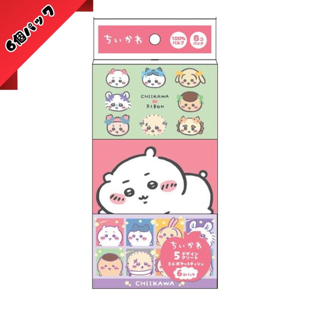 ちいかわ ポケットティシュ 6個