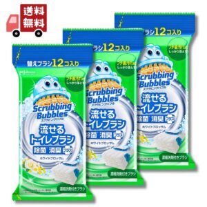 ジョンソン スクラビングバブル流せるトイレブラシ ホワイトブロッサム 3個