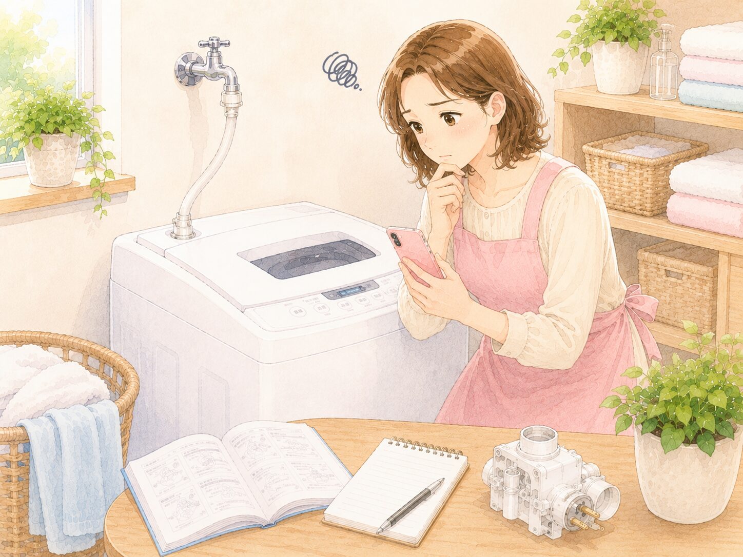 洗濯機の給水弁が気になる時の確認イメージ